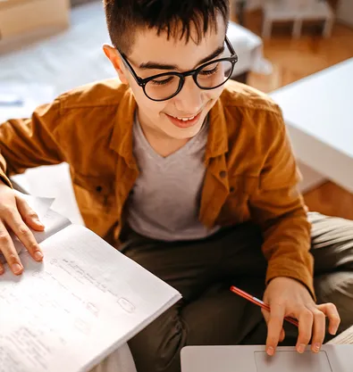 Confident teen with combined type ADHD showing improved self-esteem after successful coaching sessions